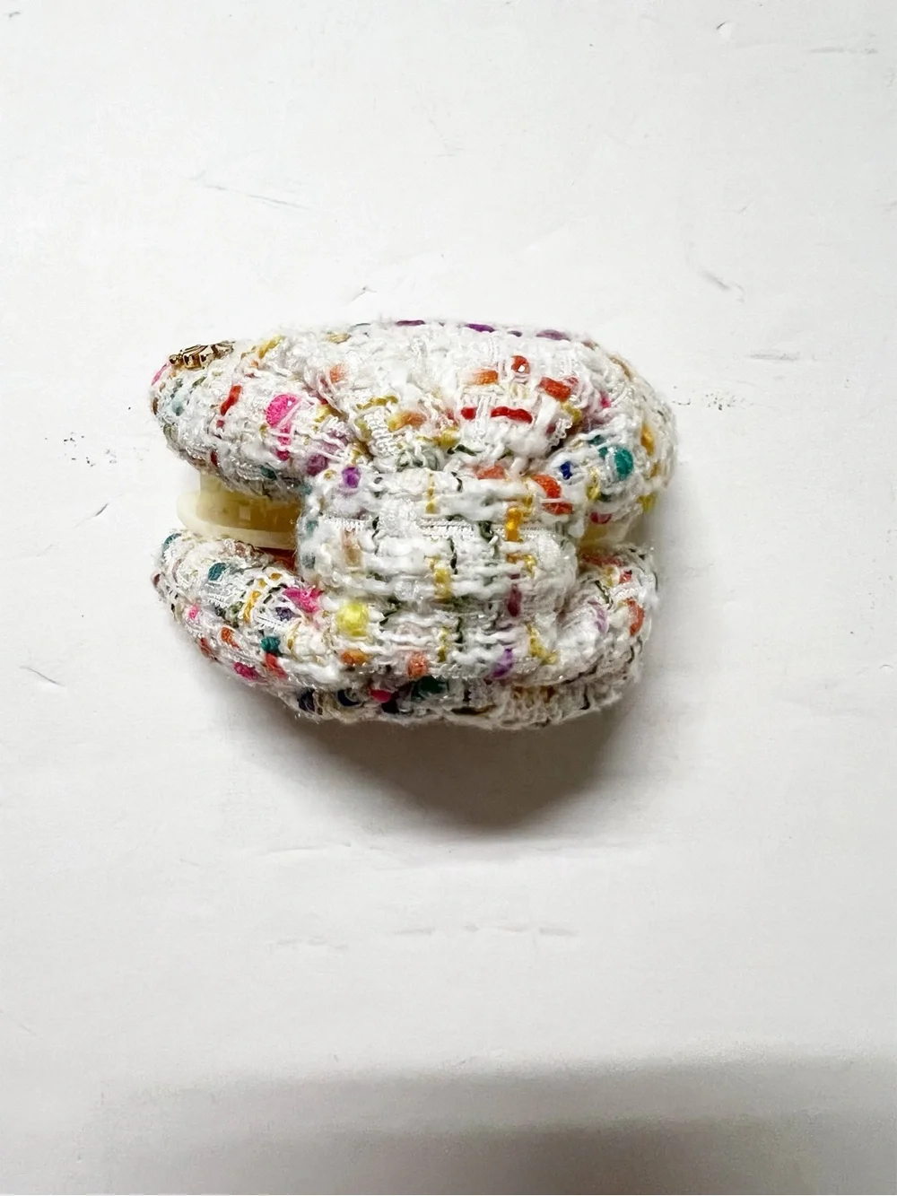 Lele Sadoughi Womens Taffy Rainbow Cream Tweed Simone Claw Hair Clip